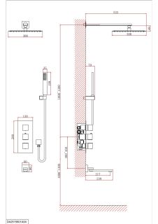 Душевая система DQ Bayern.Liszt DA2515601A04 с термостатом хром
